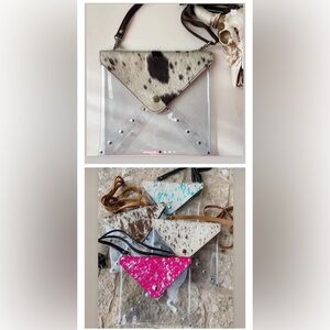 Crossbody cowhide purse